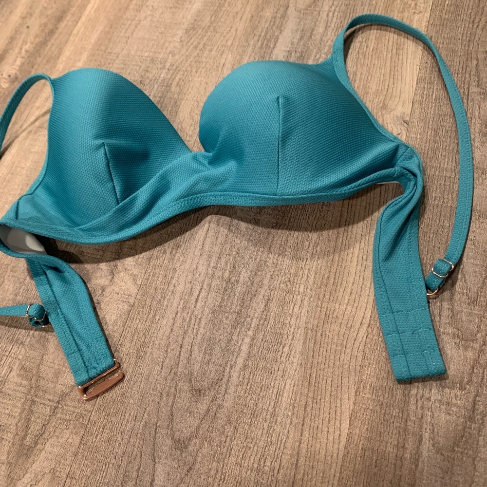 Teal swim suit top 36C - Picture 7 of 8